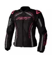 RST S1 Mesh CE WP Ladies Textile Jacket - Black / Neon Pink Size 14 ( Large )