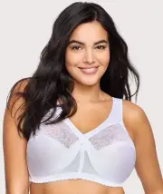 Glamorise Magiclift Original Wire-Free Support Bra - White (Size 14B)