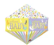 21" Welcome Baby Ultra Shape Anglez Mylar Foil Balloon Baby Shower Party
