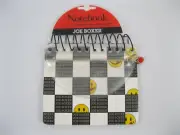 Joe Boxer Notebook 6"x5" Lined Paper Closable Pouch Retro KMart Smiley Face New