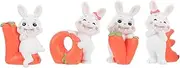 DOITOOL 4pcs Rabbit Doll Ornament Mini Rabbit Figurine 2023 Rabbit Statue Bunny Table Decor Micro Landscape Ornament Bonsai Rabbit Decoration Lawn Mini Toy Desk Lovers Synthetic Resin