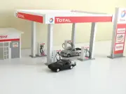 Petrol station Scale 1:43 Gas station miniature Diorama model kit Model Display