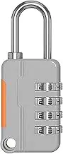 Mini Password Padlock 4 Digits Lock for Luggage Gym Cabinet, Sports Locker (Gray)