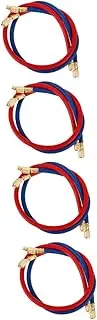 iplusmile 4sets Portable Ac Charging Hose Kit Diy Car Ac Recharge Kit Air Conditioning Charging Hose for Filling Long Life Easy Install 2pcs*4