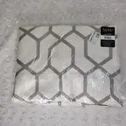 Nicole Miller Hexa Hidden Tab Top Light Filtering Curtain Panels-Black Pearl