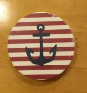 Mariposa Anchor Red White Blue Coaster Pack of 12 NEW! Reusable