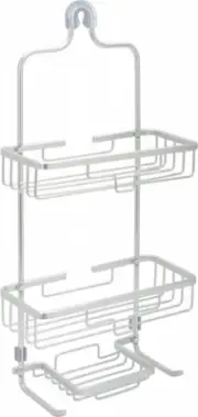 Zenna Home NeverRust Rustproof Aluminum Shower Caddy, 2-Shelf, Satin Chrome