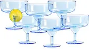 Blue Martini Glasses Set6 Colored Plastic Champagne Glasses 13oz Shatterproof Wine Glasses Blue Cocktail Glasses Unique Martini Glasses Plastic Blue Wedding Decorations For Birthday Bar