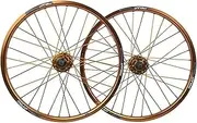 Wheelset 20Inch Double Walled Alloy Rim,Disc Brake BMX 8-10 Speed Bike Wheels 32H QR Ball Bearing Cassette Hubs Bike Wheelset Road Wheel