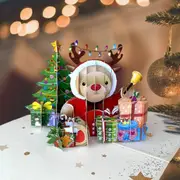 Crumpy Rudolph The Red Nosed Reindeer Pop Up Christmas Card