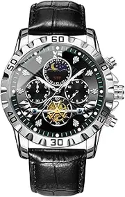 [Generic] Automatic Watch,Stylish Dress Watches - Waterproof Mechanical Timepiece, Multifunctional Personal Timer for aily Wear
