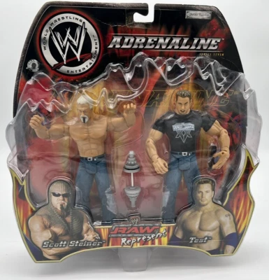2004 Jakks WWE Adrenaline Scott Steiner & Test Series 7 Vintage Action Figures