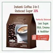 3-in-1 Instant Thai Coffee with 30% Less Sugar Perfectly Balanced Rich Creamy