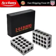 1 Matched Pair 2-4-6 Blocks 23 Holes .0002" Machinist 246 Jig
