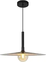 KCO Lighting Mid Century Modern Pendant Light Black Barn Pendant Light Amber Glass Pendant Light Fixtures Farmhouse Industrial Metal Dome Pendant Lighting