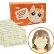 BLUE COLOR 50 PCS Kids Children Animal Print 3-Ply Disposable Face Mask Earloop