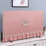 [TJSCFY] Tv Cover Cloth Soft Tv Display Television Dust-Proof Tv Screen Protector Cover, Thick Slim Led Tv Protection for Wall-Mounted and Desktop(Pink,75 inch)