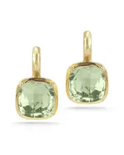 I. Reiss 14K 7.00 ct. tw. Green Amethyst Earrings