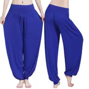 Womens Modal Cotton Soft Yoga Sports Dance Harem Pants Dark Blue L