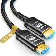 10K 8K HDMI 2.1 Cable - 10FT/3M Ultra HD Cable High-Speed Lead 48Gbps - Profe...