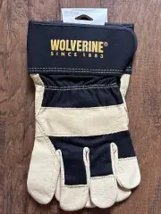 Wolverine Work Gloves Size Large Construction Carpentry Leather Palm Patch