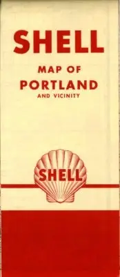 1954 Shell Road Map: Portland NOS
