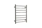 HOTWIRE Hotwire Heated Towel Rail - Curved Round Bar (H700mmxW530mm) with Timer - Brushed