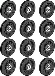 Mixizigoz 90mm/3.5" Universal Nylon Bearing Pulley-Wheel Replace for Home Gym Equipment Part Cable Machine, Wearproof Abration Bearing Wheel, Gym Equipment and Garage Door Pulley System