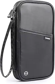 [INNKGLE] Travel Passport Holder Wallet, Jet Black, Standard, Modern