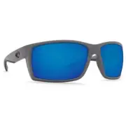 Costa Reefton Matte Gray Frame Sunglasses w/Blue Mirror 580P 06S9007-90071464