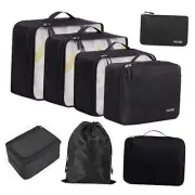 8 Set Packing Cubes Luggage Packing Organizers for Travel Accessories (Jet