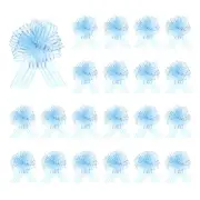 20pcs Pull Bows 6.3 Inch Wide Ribbon Gift Bows for Gift Wrapping Light Blue