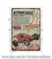 1985 Comic Book ad toy Models Lighting R-C Racer Dune Buggy metal tin sign