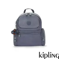 在飛比找Yahoo奇摩購物中心優惠-Kipling 灰調寧靜藍多口袋拉鍊後背包-MATTA