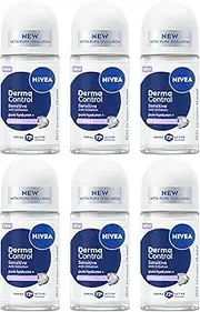 NIVEA Derma Control Sensitive Roll-On 50ml (Pack of 6)