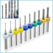 10pc 1mm - 3mm Carbide Corn Milling Cutter 3.175mm Shank Drill Bit CNC Tool