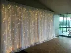 600 LED 6mx3m Warm White Connectable Curtain Fairy String Lights Waterfall Weddi
