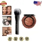 Expertly Blended Baked Bronzer + Shed-Free Brush for Perfect Sun-Kissed Skin