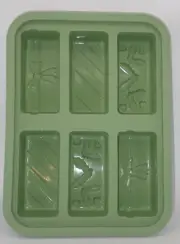 Crofton Holiday Mini Loaf Silicone Bread Cake Pans 6 Baking Molds Holly Presents