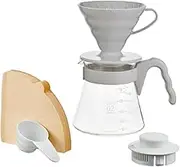 HARIO VCSD-02PGR V60 Coffee Server 02 Set, Pale Gray, For 1-4 Cups, Coffee Drip, Made in Japan