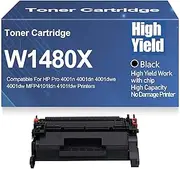 M4001DN DW Black Toner Cartridge Compatible W1480X 148X Toner High Capacity High Yield for HP 4001n 4001dn 4001dwe 4001dw MFP4101fdn 4101fdw Printers with Chip,W1480X Black-1PC