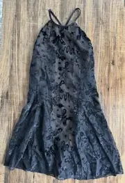 Savage X Fenty Devore Dreams Velvet Slip Dress Women’s Size Large Black NWT