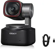 OBSBOT Tiny 2 AI Webcam 4K, 1/1.5" Sensor, 60FPS, Auto Focus & HDR | PTZ Voice/Gesture Control, AI Tracking | Ideal for Streaming, Meetings, PC (USB Web Camera)