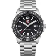 Luminox Men's Watch Pacific Diver Swiss Quartz Black Dial Silver Bracelet 3122