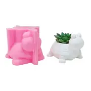 Flowerpots Mould Silicones Holder Mould Turtle Shape Vases Molds Decors