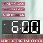 Bedside Digital Clock LED Display Desk Table Time Temperature Alarm Modern Decor