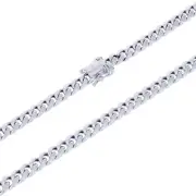 10K White Gold Mens 5.5mm Miami Cuban Link Chain Italian Necklace Box Clasp 20"