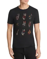 John Varvatos Star Usa Peace Symbol Graphic Tee