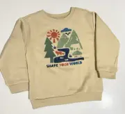 GARANIMALS 3T TODDLER TAN SWEATSHIRT-SHAPE YOUR WORLD -NWT