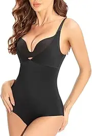 Bodysuit V Shape Breast Support Bodysuit Sexy Adjustable Shoulder Straps Corset